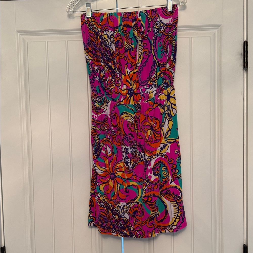 Lily Pulitzer Vibrant Multicolor Strapless Dress